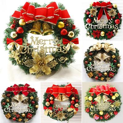 30CM Žalias Kalėdų vainikas Durų dekoracija - Šventinis kabantis ornamentas