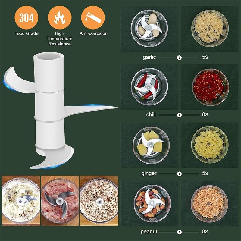LMETJMA 100/250 ml Mini-Elektro-Knoblauchhacker, leistungsstarker Knoblauchwolf, USB-Aufladung, Ingwer-Knoblauch-Zwiebel-Fleischstampfer, KC0432