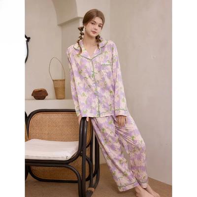 Pyjamas, Bequeme Hauskleidung, Bedruckte Pyjamas, Langärmlige Anzüge Für Damen, Kann Über Dem Pyjama Getragen Werden