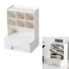 Desktop Storage Box Multi Compartments Pencil Sundry Holder with Drawer Plastic Stationery