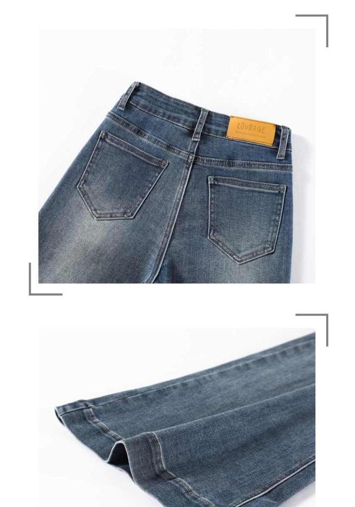 2025 Autumn Women's Retro Wide-Leg Flare Jeans