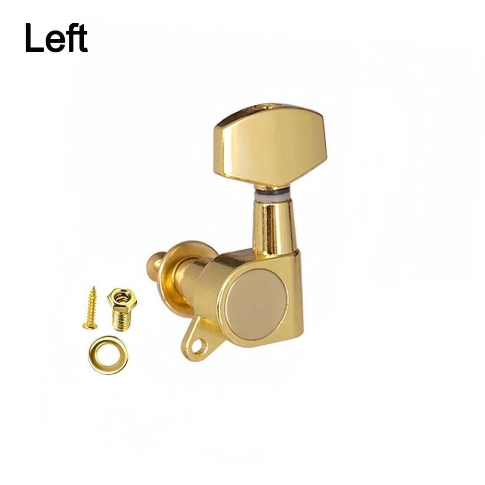 

3L3R Configuration Classical Guitar Tuners Keys Totally Closed Locking Tuners Stringed Instruments Gold-Left