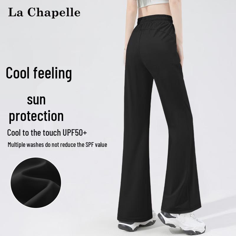 

La Chapelle Women s Cooling UV Protection High-Waist Flare Wide-Leg Pants 2XL