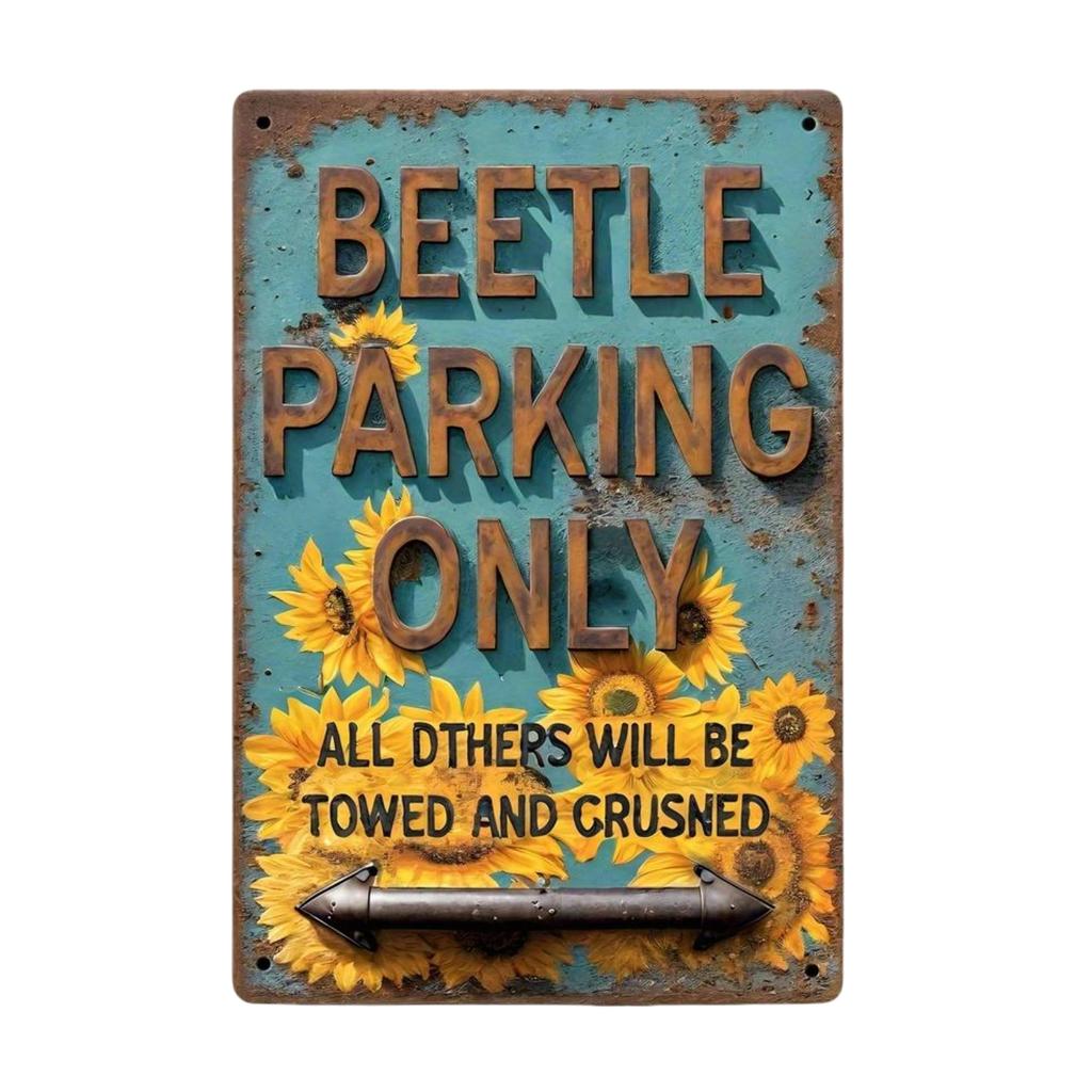 Vintage Garden Metal Tin Sign - Floral & Gardening Tools Design Perfect for Bar Cafes Restaurants, Garages & Home Decor Wall Art