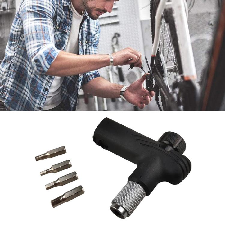 Bicycle Adjustable Torque Driver , Includes 3, 4, 5 Mm Hex, T25 Tool Bits