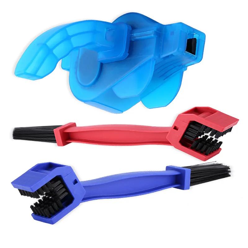 New Cycling Motorcycle Bicycle Chain Clean Brush Gear Grunge Brush Bike Moto Brush Clean Chain Cleaner Outdoor Scrubber Tool