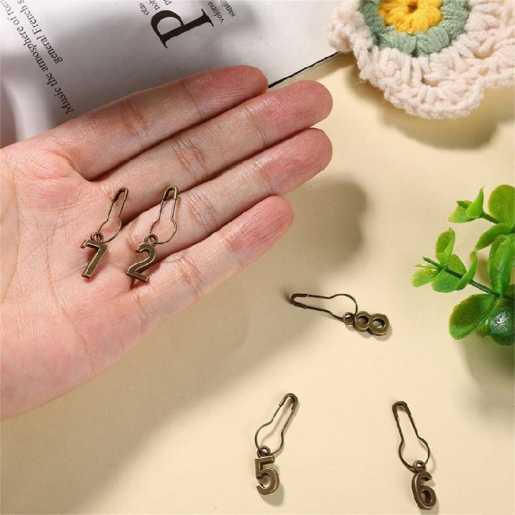 Numeric Metal Crochet Markers For Efficient Knitting Weave Counting