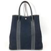 HERMES Garden File MM Bag Tote Bag Shoulder Bag Leather / Canvas Black