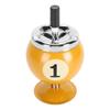 Windproof Ashtray with Lid Iron Stylish Billiard Shaped Decorative Ashtray for Home Restaurant Coffee Shop KTV Bar