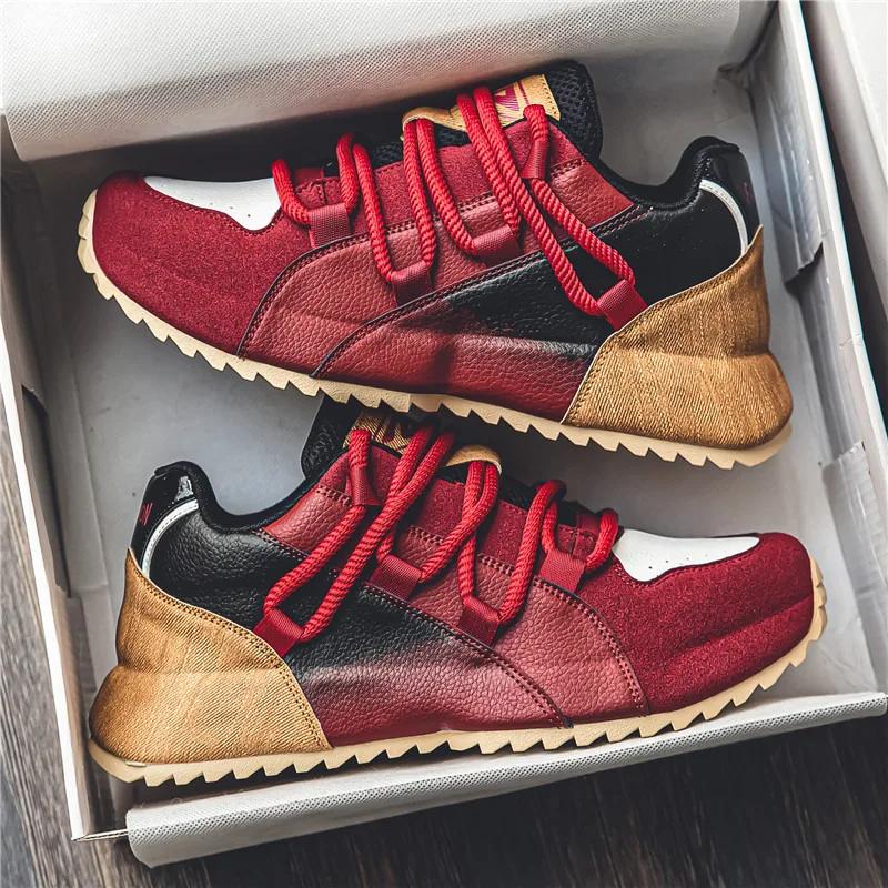 

Autumn Fashion Men’s Red Sneakers Comfort Original Hip Hop Sneakers Men Casual Platform 44 чорний