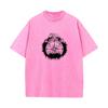 Premium Cotton Mans Short Sleeve Stylish Compass vintage Washed T Shirts Geek Tees Retro Gift ONeck Washed T Shirts