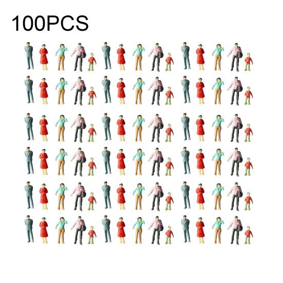 100Pcs 1:75/1:100/1:150 Mixed Miniature Sand Model DIY Standing People Figures