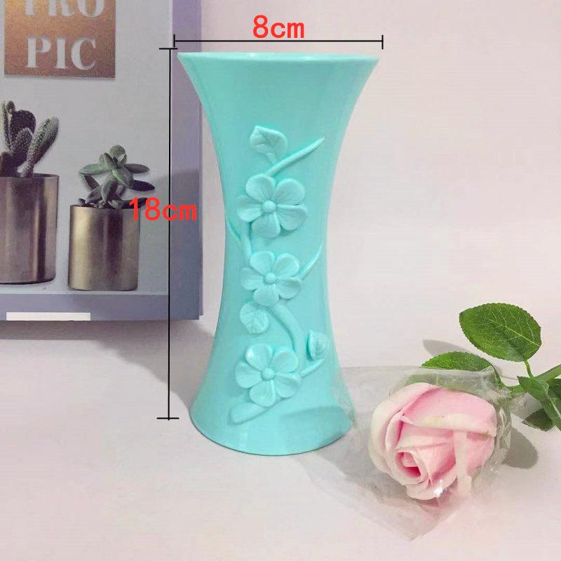 Simulated Ceramic Relief Flower Arrangement Vase Artificial Flower Potted Plant Artistic Flower Arrangement Wonder