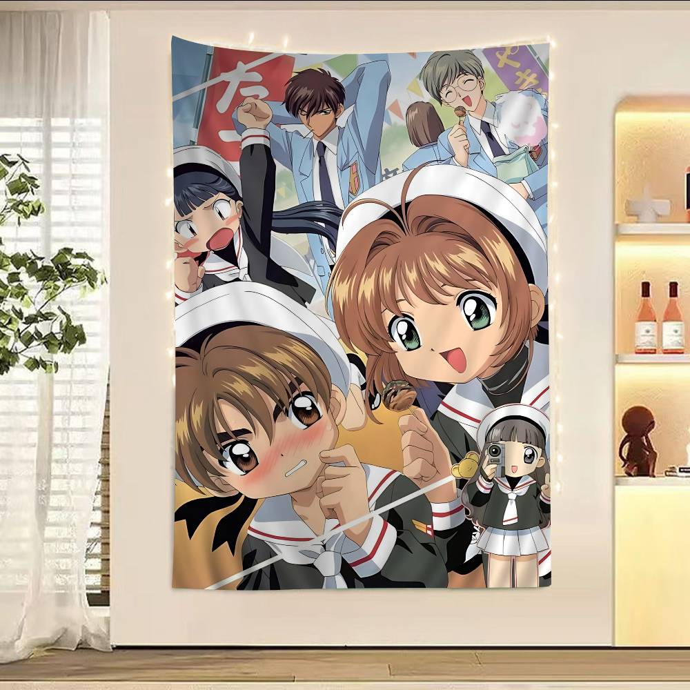 Cardcaptor Sakura Kinomoto Sakura School Uniform Wall Tapestry Cozy Room Decor for Classic Shoujo Anime Cardcaptor Fans