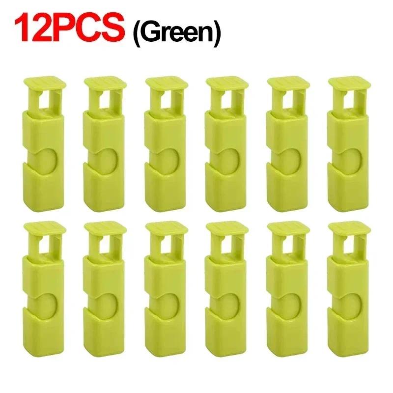 12 PCS Squeeze Bread Bag Clips Reusable Fresh Food Seal Plastic Clip Snack Bag Seal Spring Clip Home Kitchen Storage