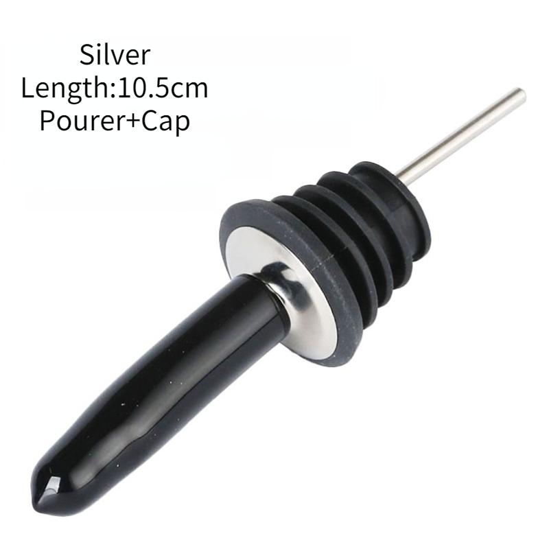 Wine Pourer With Lid Stainless Steel Alcohol Liquor Spouts Bottle Dispenser Wine Bottle Pourer  Wine Accessories Bar Tools