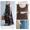 CoeFodMavo Sleeveless Long Dress with Floral Elegant Retro Oversized Loose Everyday Women's Print, Cotton-Linen, Style, Fit, Fit, Slimming,