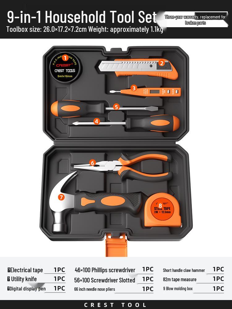 Multifunktionales Elektriker-Werkzeugset mit Bohrmaschine