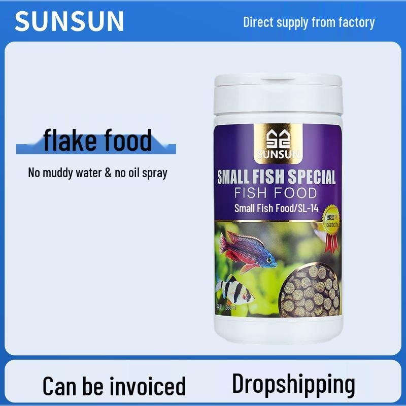 Color-Enhancing Tropical Fish Food Patch for Small Schooling Fish