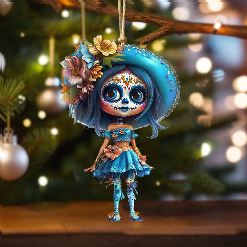 10 Stück Ätherische Untote Jungfrau Dekoration: Bezaubernde Tag der Toten Halloween Party Hängedekorationen & Wandkunst