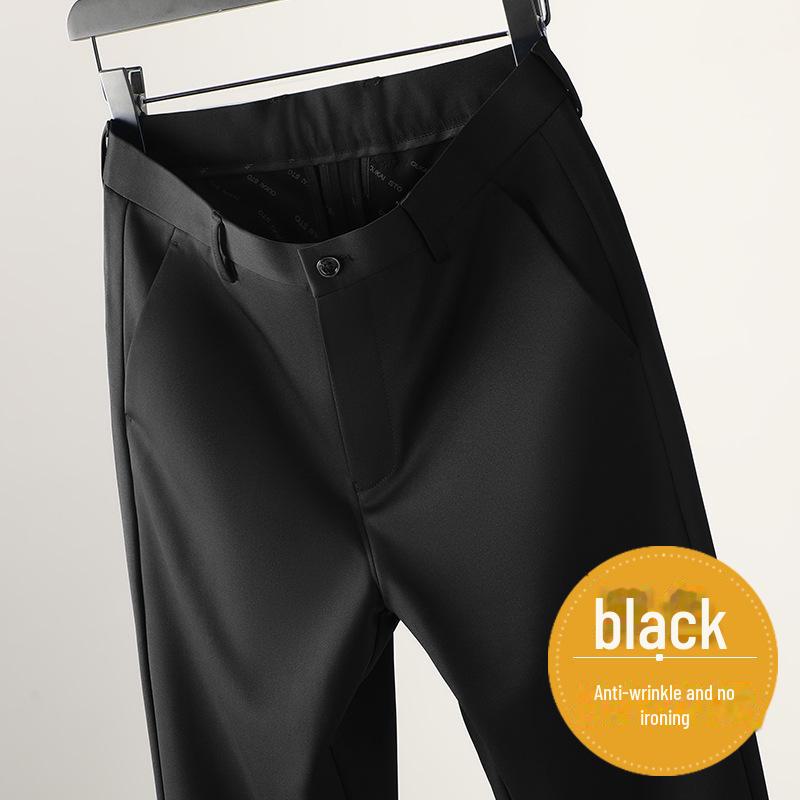 

Осенне-зимние эластичные повседневные брюки с высокой талией для мужчин среднего и пожилого возраста 32 (2 feet 5) чёрный