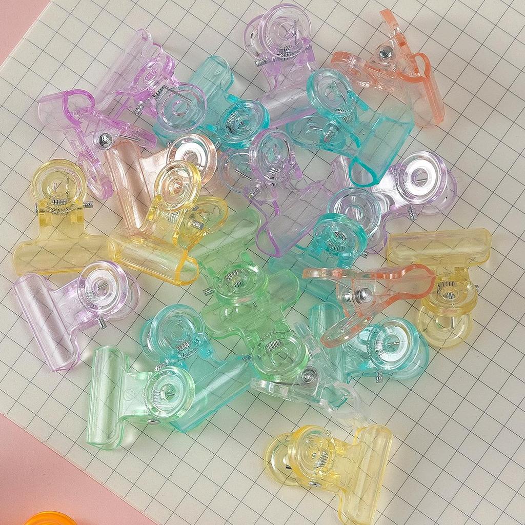 Clear Plastic Long Tail Clips for Test Papers and Stationery Organization