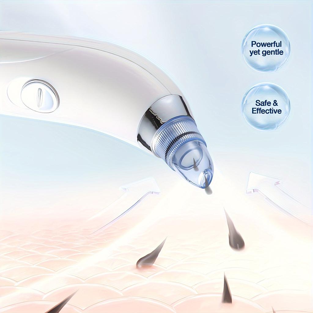 Blackhead Vacuum Remover, Powerful Portable Facial Pore Cleaner With 4 Probes, Remove Blackhead In Gentle And Safe Way