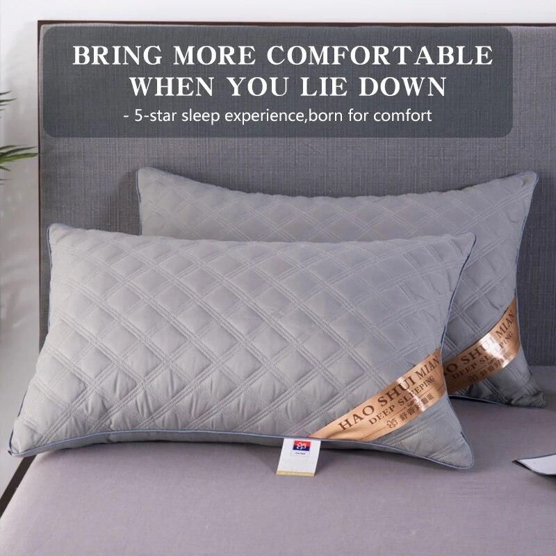 1pc Soft Quilted Pillow for Comfortable Sleep and Guest Room Decor - Perfect for Bedroom and Hotel Bedding