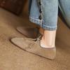 2026 Neue Damen Wildlederschuhe Mode Runde Spitze Schnürung Loafer Flache Schuhe Damen Loafer Damen Freizeit Sneaker Street Flats