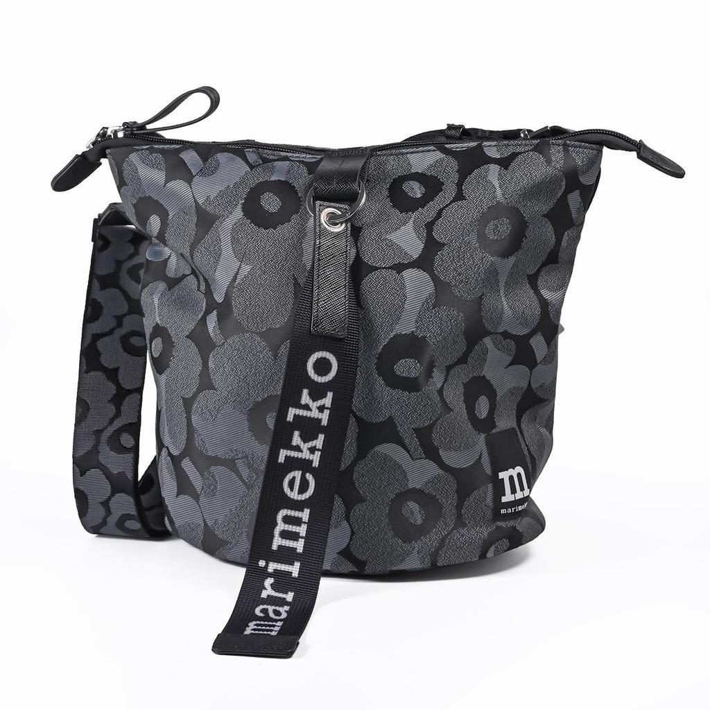 Shoulder Bag Crossbody Carry All Wear All Day Unikko Dark Gray 95837 095837 991 Nordic Goods Nordic Design [Marimekko] Women's [Item]
