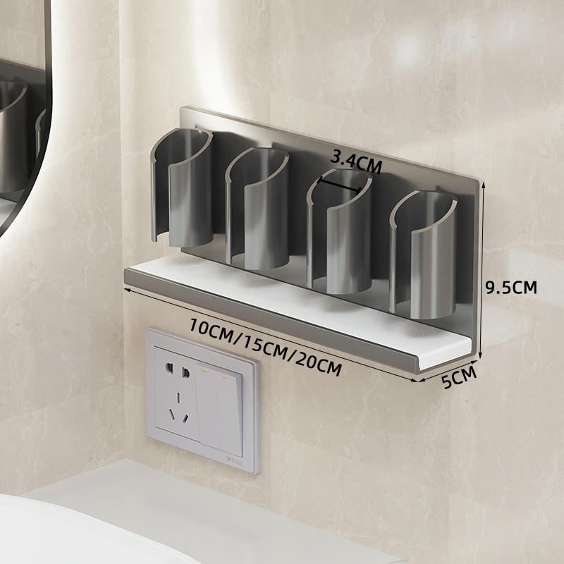 Space Aluminum Wall Mount Electric Toothbrush Holder for Bathroom Shower Toothpaste Rack Household Storage Shelf Accessories