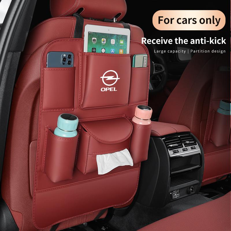 Car Seat Back Storage Bag For Opel Adam Astra Combo Corsa Crossland-X GTC Delica Grandland Insignia Meriva Mokka Tigra Zafira