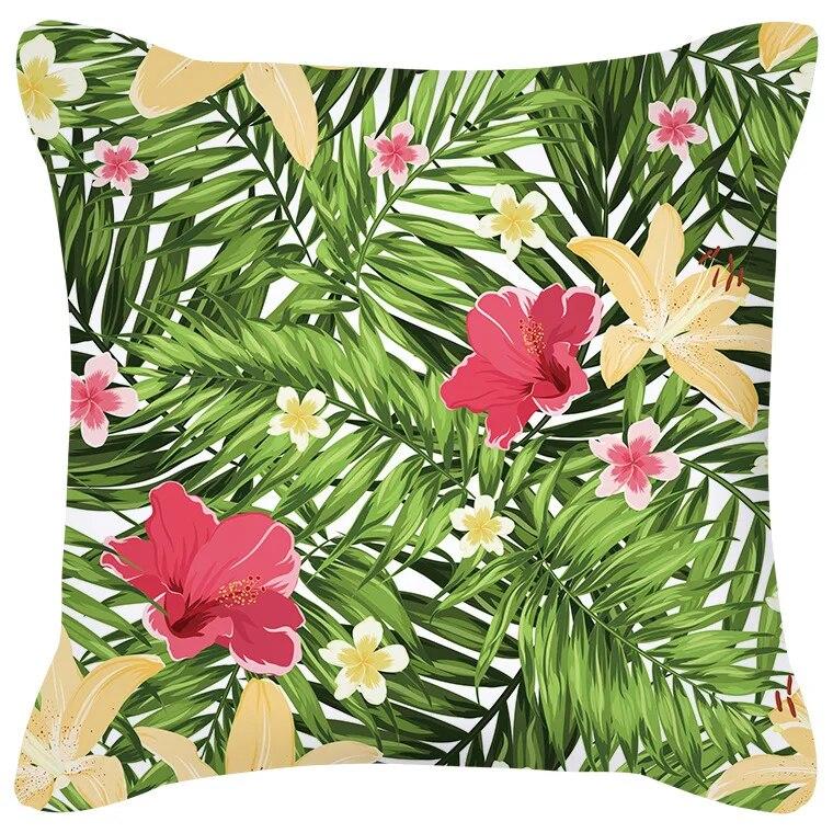 Plum Blossom Cushion Flamingo Bird Cherry Pillow Home Chair Sofa Decoration Yellow Pillowcase