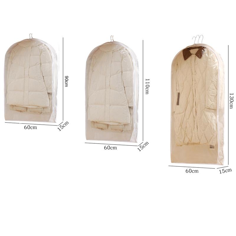Wardrobe Organizer Bags Down Jacket Air Compression Hanging Bag with Zipper Clothes Dust Cover Bag Save Space Cloth Storage Bag