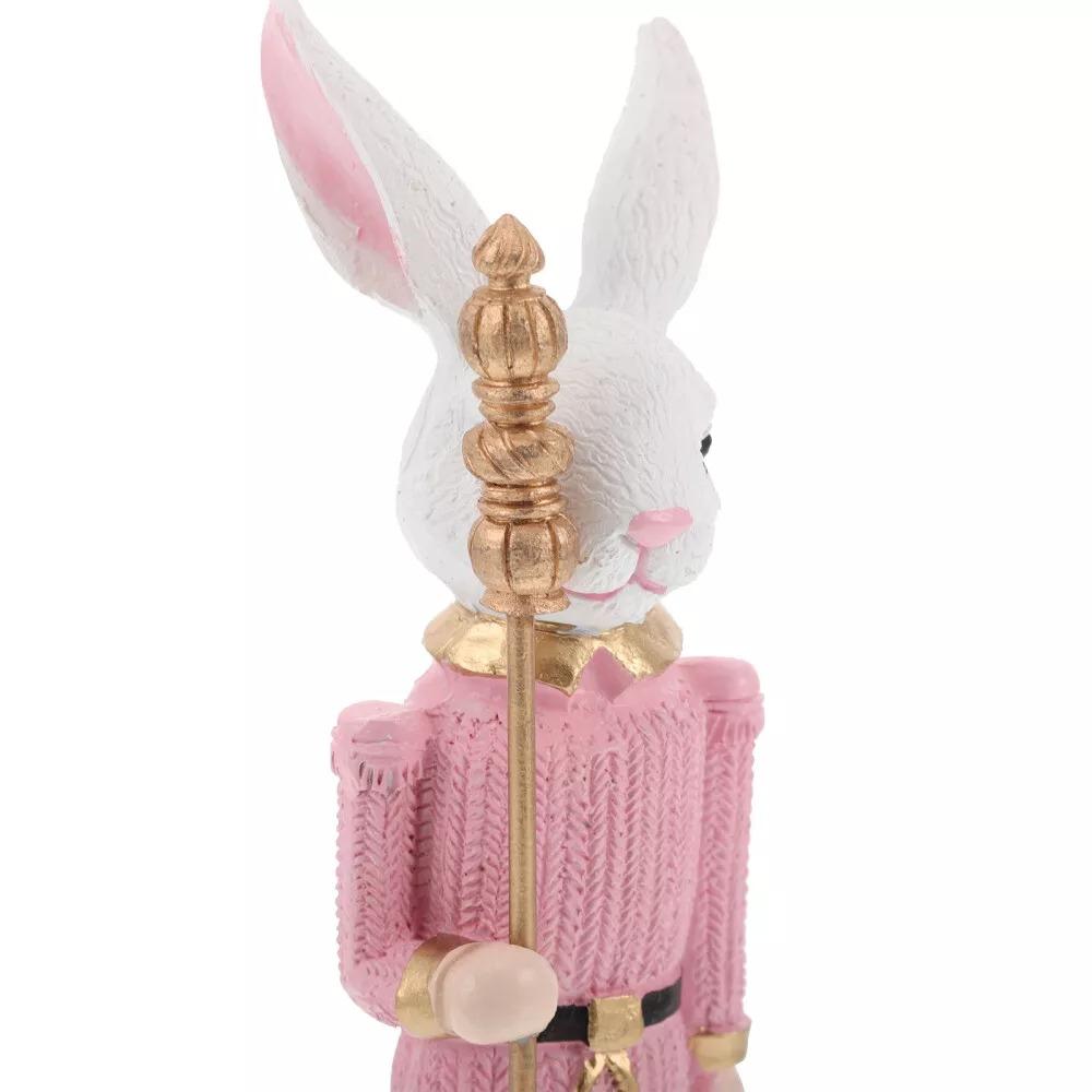 1Pc Easter Rabbit Nutcracker Resin Bunny Figurine Sculpture Holiday Nutcracker Doll