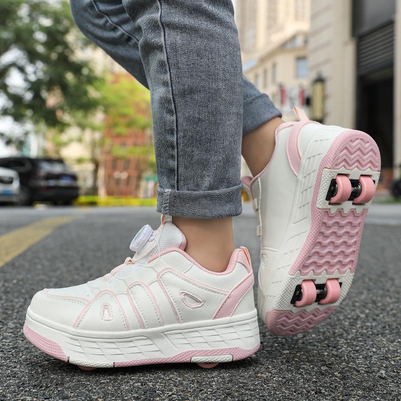 29-40 Kinder Vierrad-Sneaker Rollschuhlaufen Abnehmbare Studenten-Schlittschuhe Sportschuhe Mädchen Skate-Schuhe