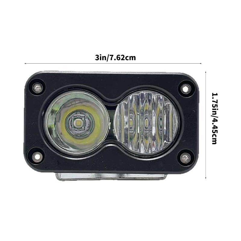 LED Headlight Upgrade Kit with Mount Bracket Car Square Spotlight White Yellow LED Pod Driving Work Light for Motorcycle