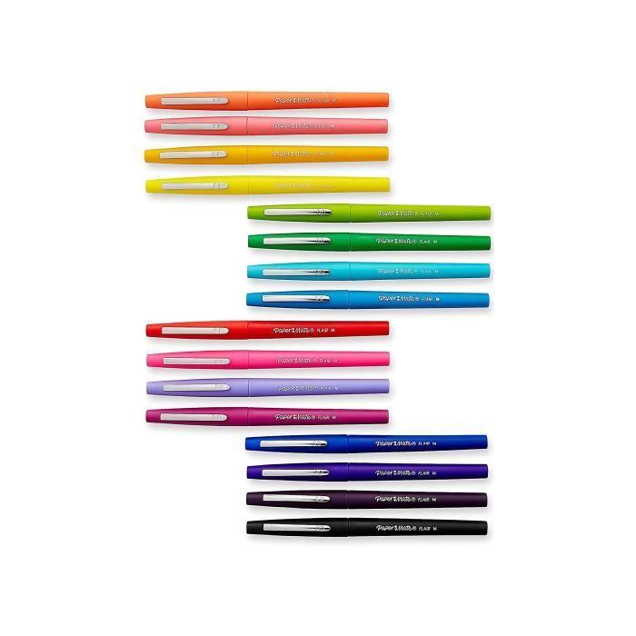 Feutres paper mate flair tropical vacation - pack de 16 - pointe moyenne 0.7mm