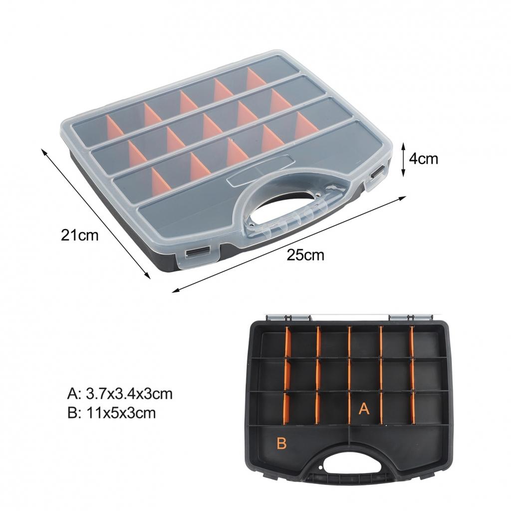 Hardware Parts Storage Box Removable Dividers Tool Organizer