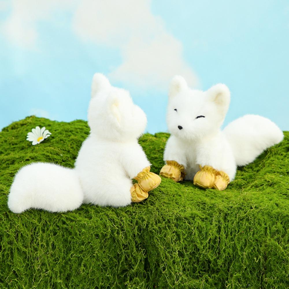 

Simulation Stuffed Toy Fluffy Animal Dolls Kid s Accompany Dolls Animal Plush Toy Home Decor білий
