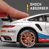 1:24 911 Gt3 Rsr Cayenne Car Toys Diecast Alloy Model Doors Opened With Sound Light Pull Back Vehices Children's Gift Collection