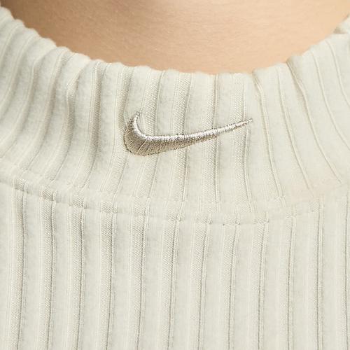Nike W Nsw Chill Knit Mock Neck Ribbed Cropped Tank 'BROWN' FN3678-104