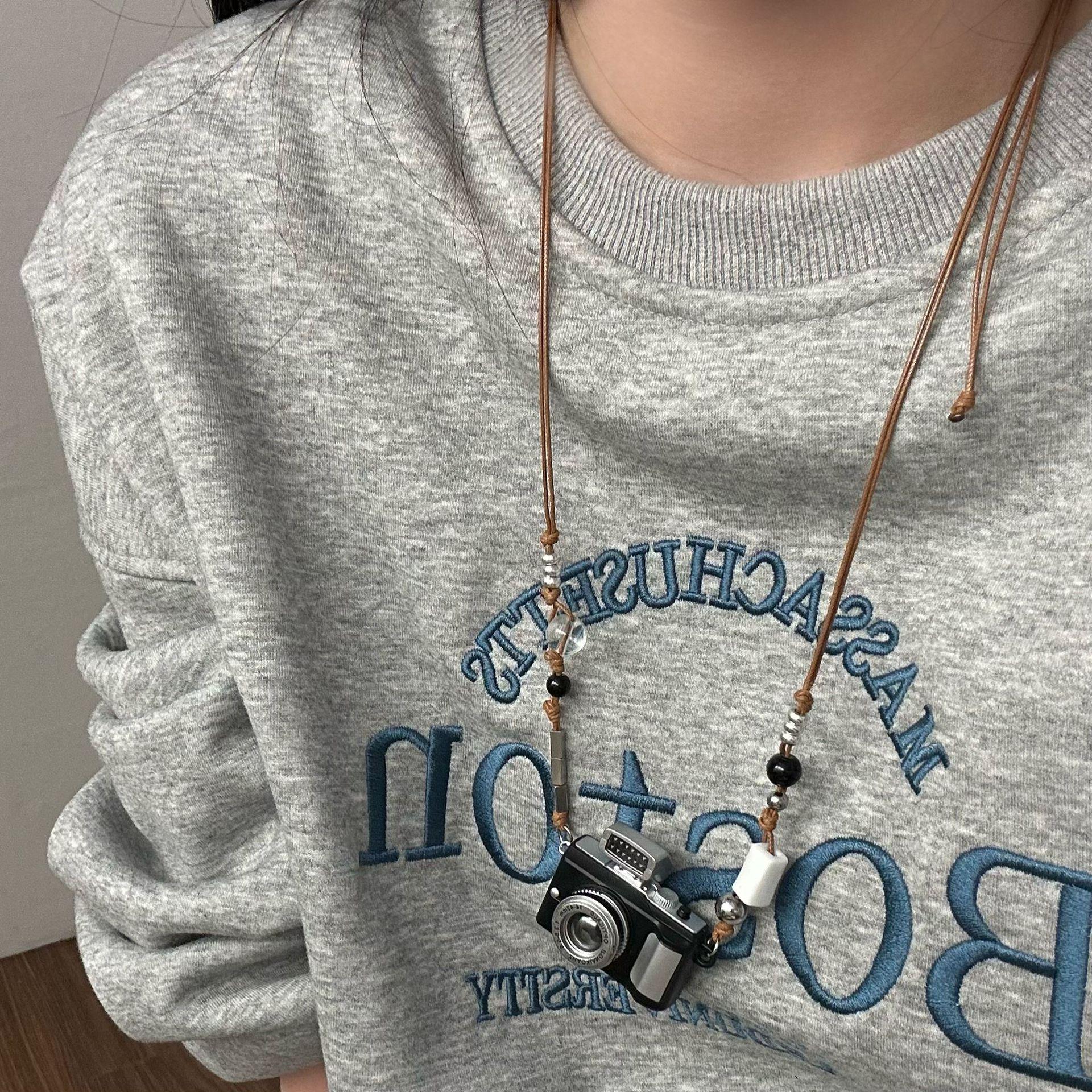 

Модное ретро-ожерелье с подвеской в виде светящейся камеры для мужчин и женщин – цепочка для свитера в стиле хип-хоп