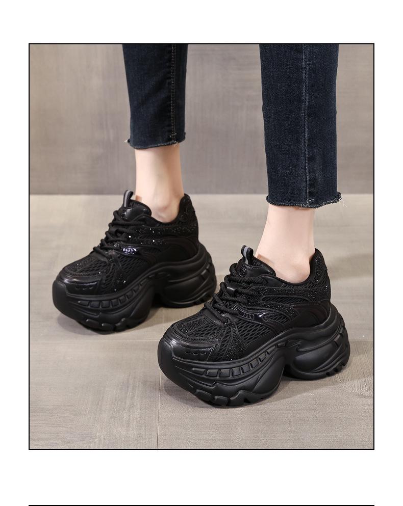 Women's Hidden Heel Chunky Dad Shoes - Autumn 2025 Mesh Casual Sneakers HS6798-1