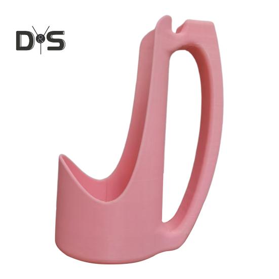 

12-унциевый тонкий держатель для банок с ручкой, напечатанный на 3D-принтере, эргономичный держатель для напитков, универсальная емкость для газированного пива B розовый