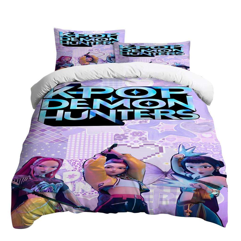 Duvet Cover Printed With Christmas Decoration Super Soft Brushed Microfiber Double Bed Comfortable Set With Zipper Closure And 2 Pillowcases