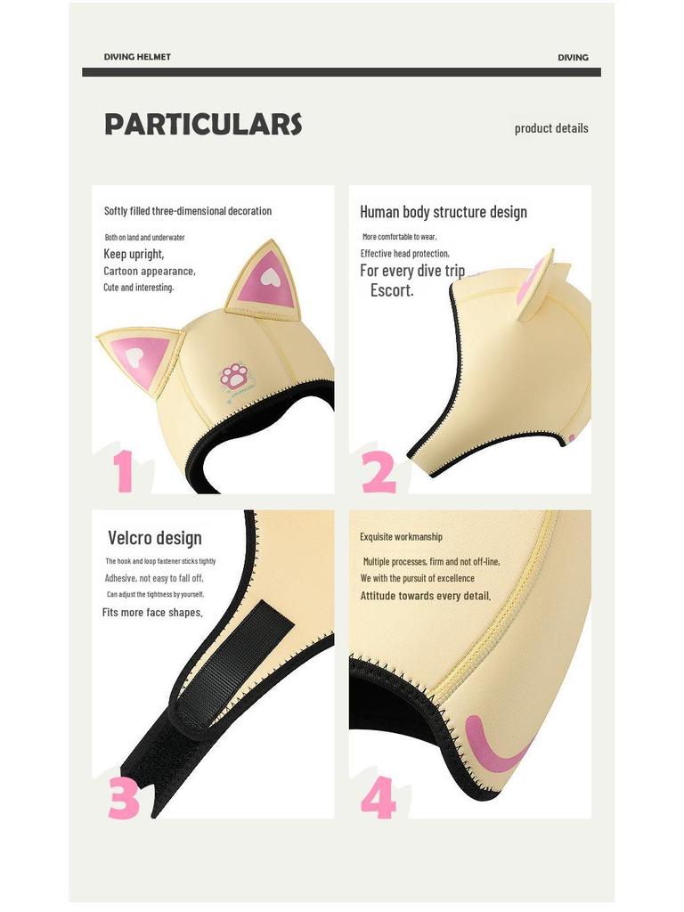 Women's Sun Protection Swim Cap: Adjustable Elastic Fit for Outdoor Surfing, Drifting, and Seaside Activities.