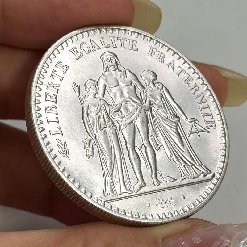 1875 Ercole Francese Placcato Argento Display Moneta Commemorativa Replica Collezione Regalo per Appassionati di Storia Collezionisti