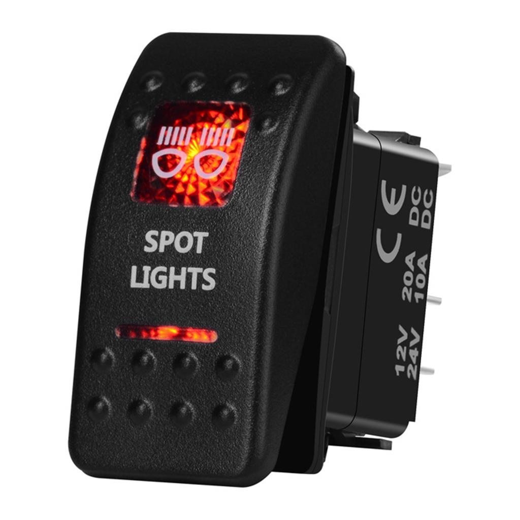 12V Led Boat Switch Red Light Car Switch Waterproof ON OFF/ ON OFF ON / Momentary for Carling NARVA Contura Truck Bus Off Road