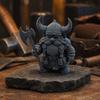 Estátua de Guerreiro Anão Viking, Miniatura Bárbaro Impressa em 3D, Capacete com Chifres Decoração de Mesa para Escritório em Casa, Presente Colecionável